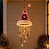 Hanging Christmas Hat Ornament Iron Hanging Wind Chime New Illuminated Ornament  Home Doorway Decor