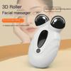 Портативный микротоковый массажер для лица с 3D-роликом - V-лифтинг, антивозрастное устройство для похудения лица, сужения пор и подтяжки кожи