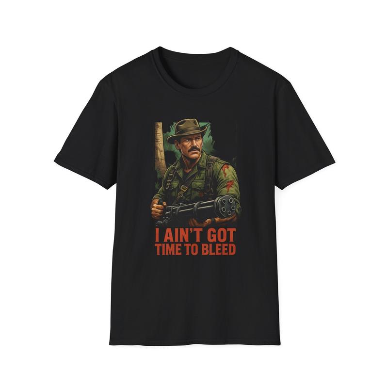 Predator I Ain't Got Time to Bleed Unisex T-Shirt| Vintage Soldier Illustration