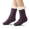 Winter Thick Slipper Socks for Women Non Slip Warm Fuzzy Socks With Soft Fleece Lined Home Grips Socks Womens Solid Fluffy Slipper Socks with Grippers