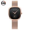 HANNAH MARTIN High Quality Original Oval Women Watch Gold Luxury Fashion Steel Quartz 3Bar Waterproof Women Watches