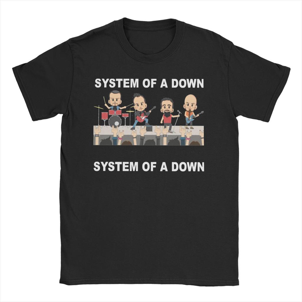 Футболка для мужчин и женщин в стиле Рок Хэви-метал Группа SYSTEM OF A DOWN SOAD Футболки с коротким рукавом с круглым вырезом Хлопок Большие размеры Топы