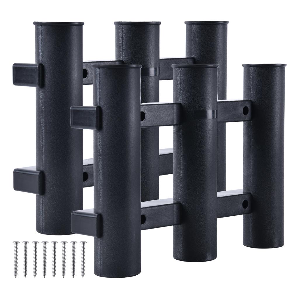 Goture Fishing Rod Holders 3-Tude Rack Fishing Rod Holder Bracket Plastic Fishing Pole Holder with Screw Boat Accessories