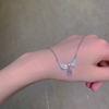 Metal Style Silver Color Five-Pointed Star Vortex Necklace for Women Simple Star Lariat Necklaces Clavicle Chain Charm Jewelry