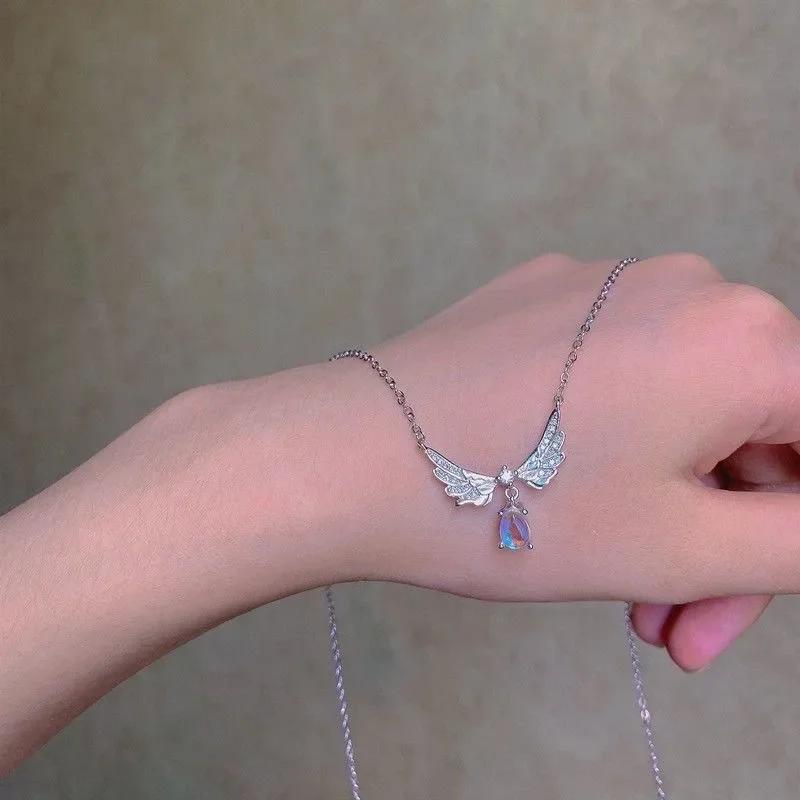 Metal Style Silver Color Five-Pointed Star Vortex Necklace for Women Simple Star Lariat Necklaces Clavicle Chain Charm Jewelry