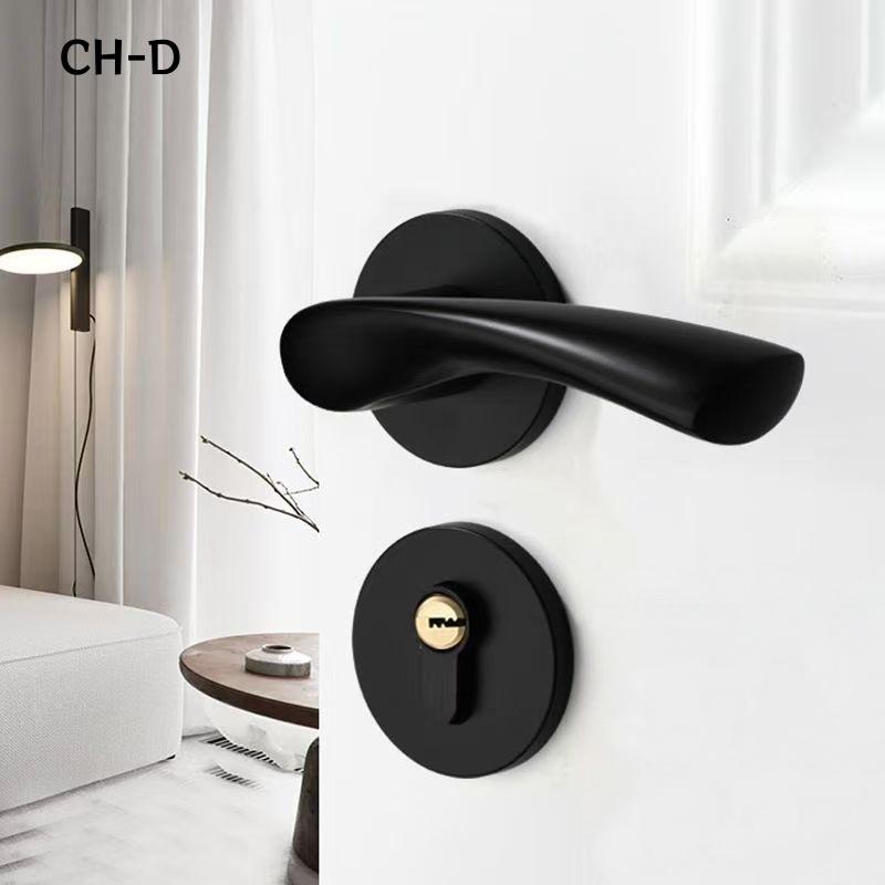 High Quality Aluminum Door Handle Split Gray Heavy Duty Privacy Lever Door Handles for Interior Doors Easy Installation