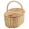 CAPTAIN STAG Outdoor Picnic Basket with Lid, Oval, Large, UT-1026