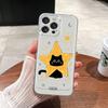 Звездный черный кот прозрачный чехол для iPhone 12/13/14/15RO/16/17PROMAX
