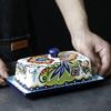 Bohemian Style Butter Dish – Cheese Storage Box with Lid for Kitchen & Table