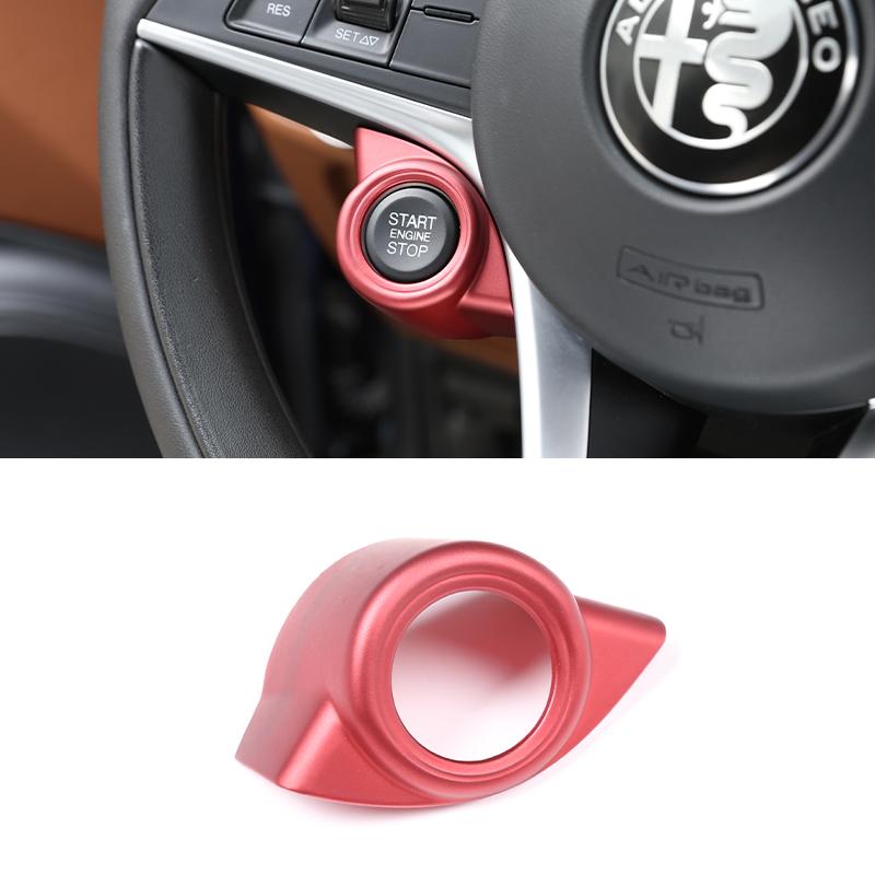 Накладка на руль автомобиля из углеродного волокна ABS для интерьера Alfa Romeo Giulia Stelvio 2017 2018