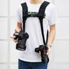 Двойной плечевой ремень-разгрузка с быстросъемными креплениями для DSLR, SLR камер с страховочными ремешками и аксессуарами