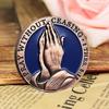 Christian Prayer Coin Pray Without Ceasing Sacred Scripture Companion Coin Metal Praying Hands Coin