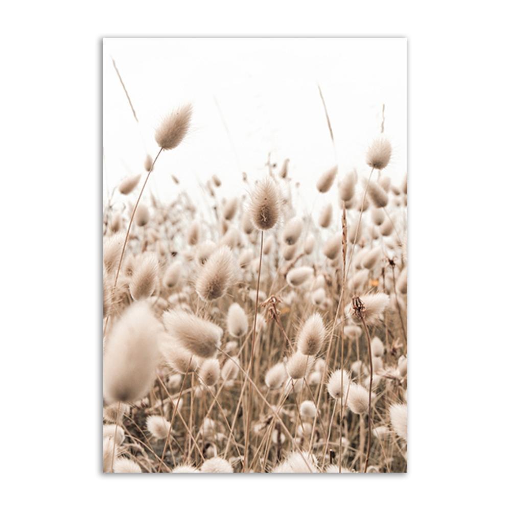 Dried Grass Wall Art Print Nordic Posters Highland Elk Canvas Painting Landscape Dandelion DecorationPictures for Home Room Art