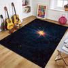 Black Minimalist Rug, Large Rug with Modern Starry Sky Art Design for Living Room Entryway Bedroom Non Slip Bathroom Area Carpet