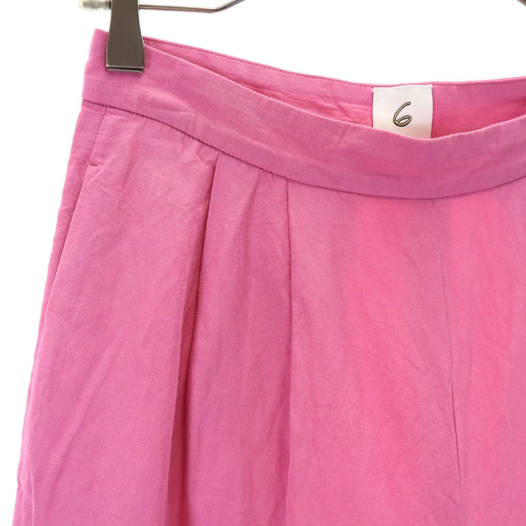 6 BEAUTY & YOUTH UNITED ARROWS Made in Japan Linen Blend tack Pants 36 Women Used