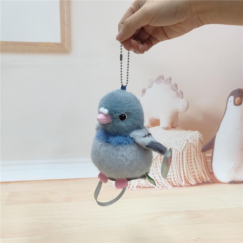 1 Piece Fluffy Pretty Parrot Pigeon Funny Toy Pendant Delicate Cute Mini Magnetic Station Shoulder Pet Bird Plush Toys For Kids