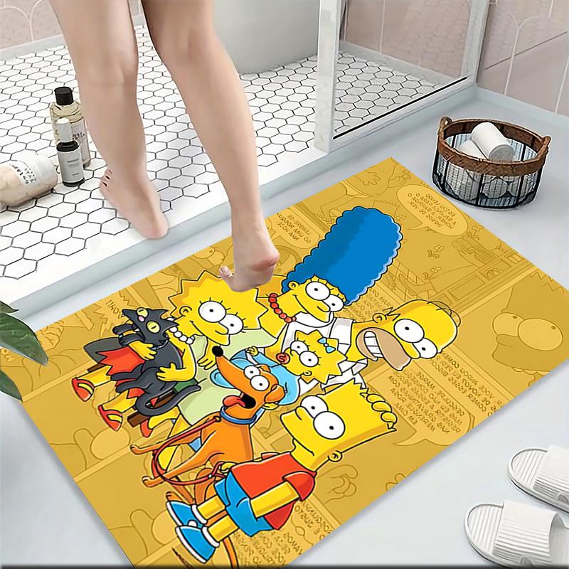Simpsons Family Adventure Carpet Rug Soft Washable Antislip Home Living Room Sofa Mats Personalized Christmas Rug