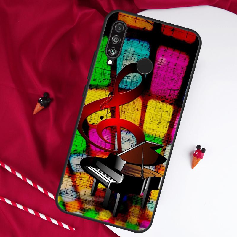 Музыкальные клавиши пианино Для Huawei Nova Y61 Y91 Y90 Y70 Y60 Y72 12s 12i 11i 7i 8i 9 10 SE P60 Pro P30 P40 Lite Чехол