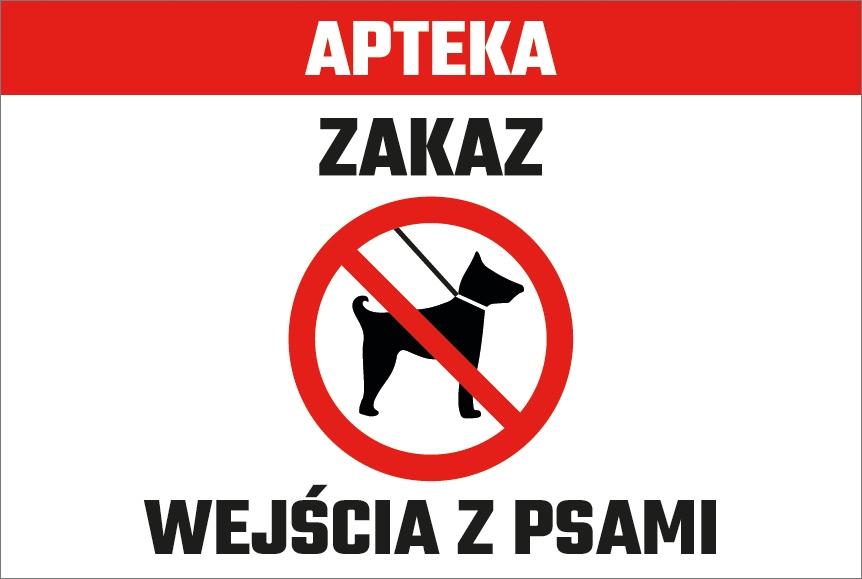 Tabliczka tablica apteka zakaz 20x30cm pcv t051