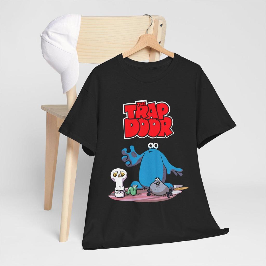 The trap Door 80s Kids Classic TV Program Navy Black Tees T-Shirt Size S-5XL