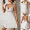 Satin Lace Stitching Loungewear Sexy Suspender Nightdress