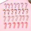 10/30/50Pcs Mini Candy Cane Christmas Decoration Red White Resin Candy DIY Crafts Xmas Pendant Navidad Home Decor 2025 New Year