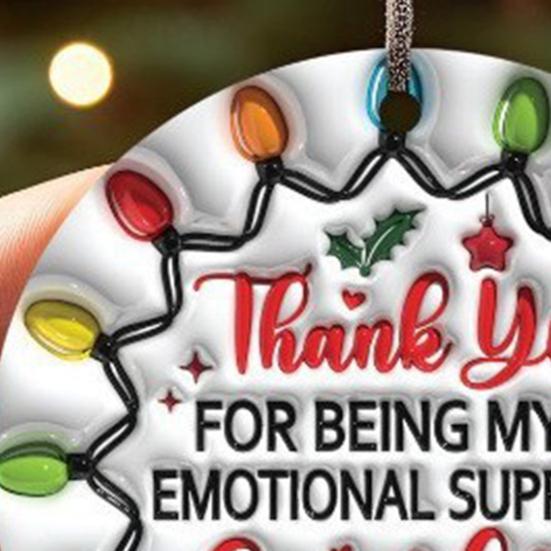 Friendship Christmas Ornament Acrylic Best Friend Gifts Xmas Tree Hanging Decoration for Women Sister Coworker