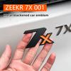 Для ZEEKR 7X 001 Матовый Черный Значок Металлический Спортивный Значок Наклейка Аксессуары для Модификации