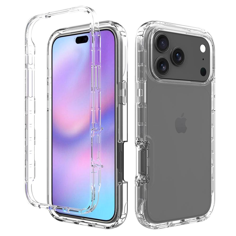 Для чехла iPhone 17 Pro Max ТПУ ПК 2 в 1 Противоударный Прозрачный Чехол для Телефона