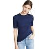 Fashion Stylish Simple and Versatile Ins Pure Color Silm Round Neck Short Sleeve T-Shirt 2025 New Arrival Pure Cotton Top T-shirt Women