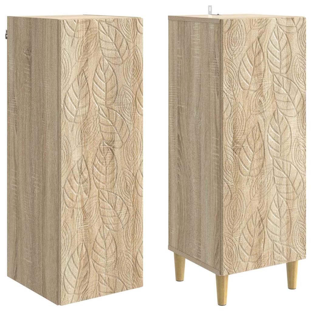 Cabinet Set 2 pcs Sonoma Oak Wood Based Material