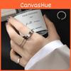 Стильное кольцо из стерлингового серебра 925 пробы для женщин, регулируемый открытый геометрический дизайн