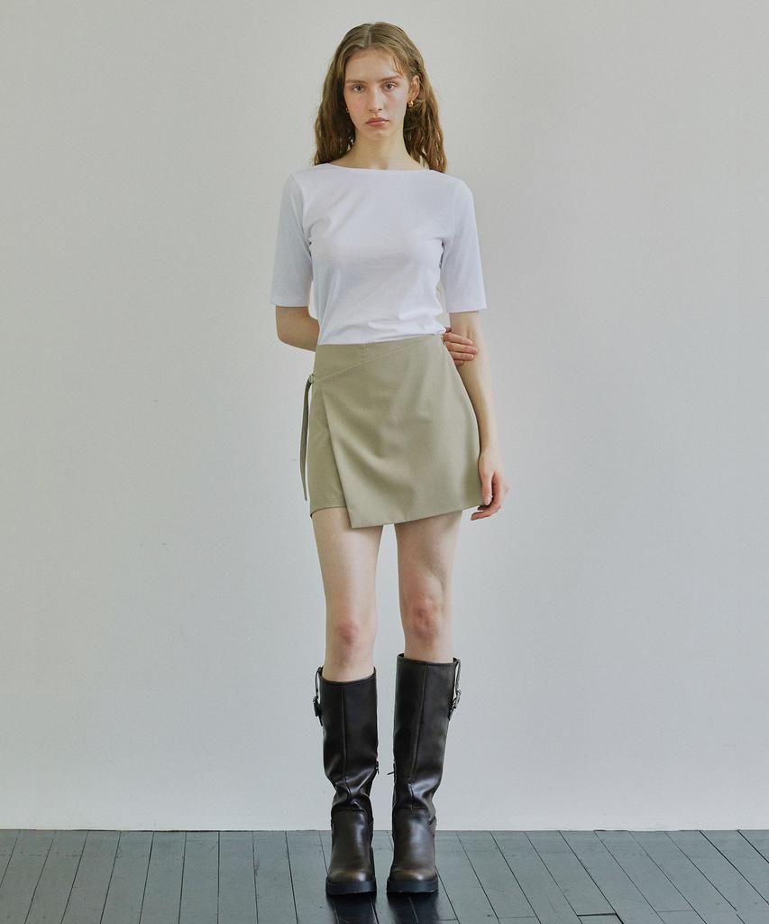 IHR Wrap Mini Skirt Pants / Beige