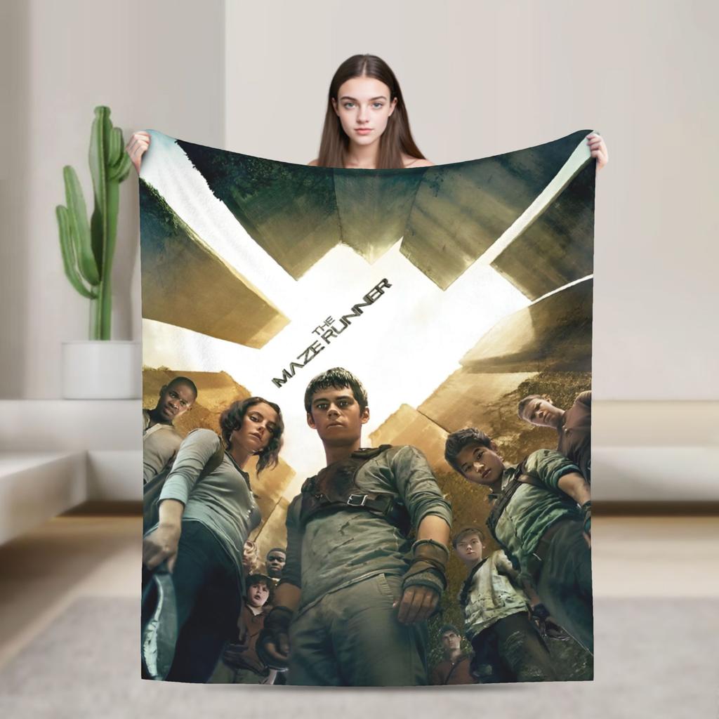 Бегущий в лабиринте Одеяла Ньюта X Томаса Пикник Фланелевое Постельное белье Пледы Для домашнего декора Супер теплый Индивидуальный DIY Качество Покрывало Подарок