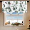 Clear Printing Design Blackout Partition Curtain Christmas Short Curtain