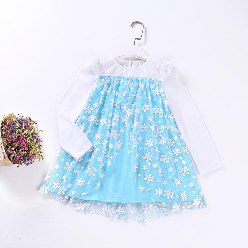 Girls' Alice In Wonderland Snow White Dress - Halloween Performance Costume