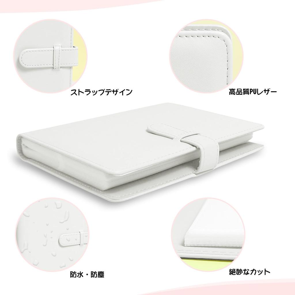 Easy Hood Instax Large 3 Inch Photo Fujifilm Instax Mini Pocket Storage Highly Transparent PU 256 Sheets Can Also Hold Business Bank and Membership