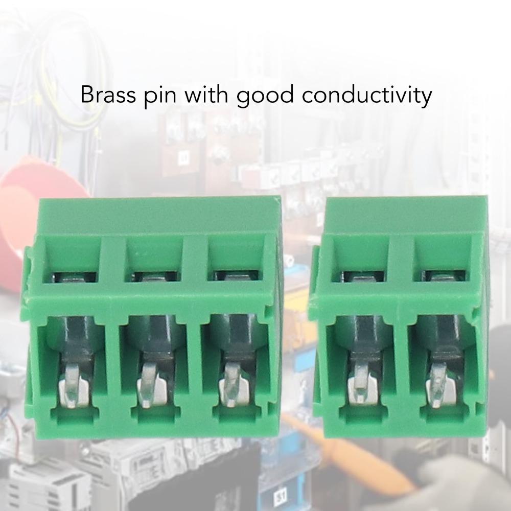 80 шт. KF128 2P 3P Винтовая клеммная колодка Шаг 5 мм Соединитель клемм для проводки Электрические проекты
