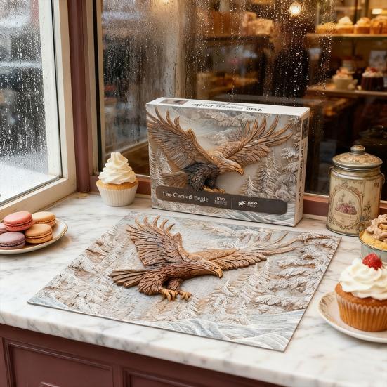 1000 шт./набор Резной пазл с орлом Белоголовый орел Пазл Игра-вызов Образовательный Орел Дикая природа Искусство