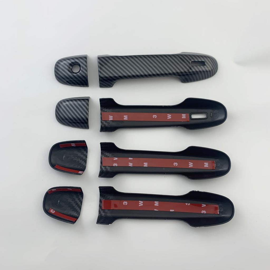 New Car ABS Carbon Accessories Plated Door Handle Cover Trim Paste Style For TOYOTA Prius C Priusc AQUA Hybrid 2012 2014 2018