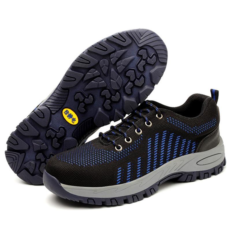 Антистатическая, противоударная и проколостойкая стальная носовая часть, толстая подошва, износостойкая и дышащая защитная обувь