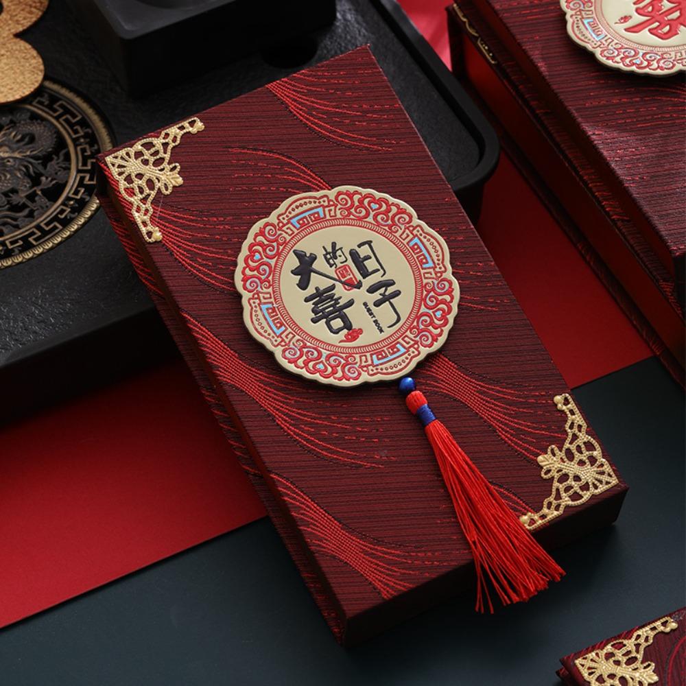 Retro New Year Red Envelop Paper Money Pocket Blessing Wedding Box