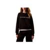Loose 3D Embroidered Letter Crew Neck Long Sleeve Sweatshirt Women Sweatshirt Black 47A201G-002