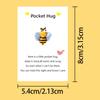 Adorable Bee Pocket Hug Greeting Cards - Handmade Birthday/Valentine/Thank You Note, Heartwarming Love Gift for Friends & Family