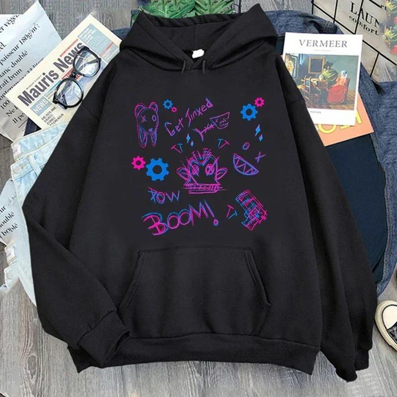 Arcane Jinxed Boom Hoodies Casual Mens Long Sleeve Sweatshirts Graphic Printing Pullovers Hooded Streetwear Hip Hop Tops Hoodies & Sweatshirts Womens