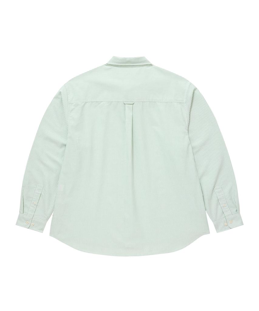 COVERNAT Coolmax® C Logo Oxford Stripe Shirt Green