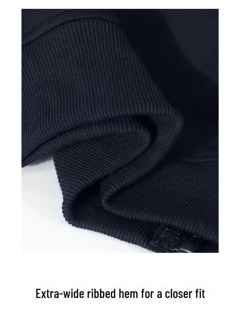 Women's Navy Blue Sporty Zipper Sweatshirt - American Style, Early Autumn 2025