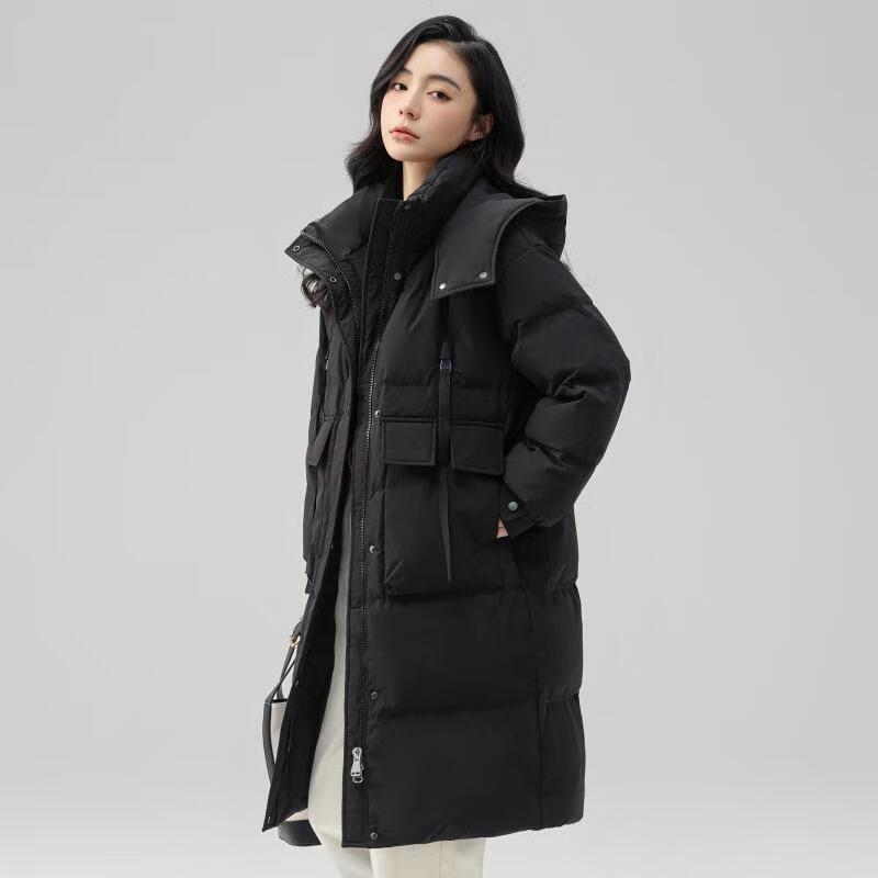 Women's Mid-Length Hooded Thick Winter Down Jacket