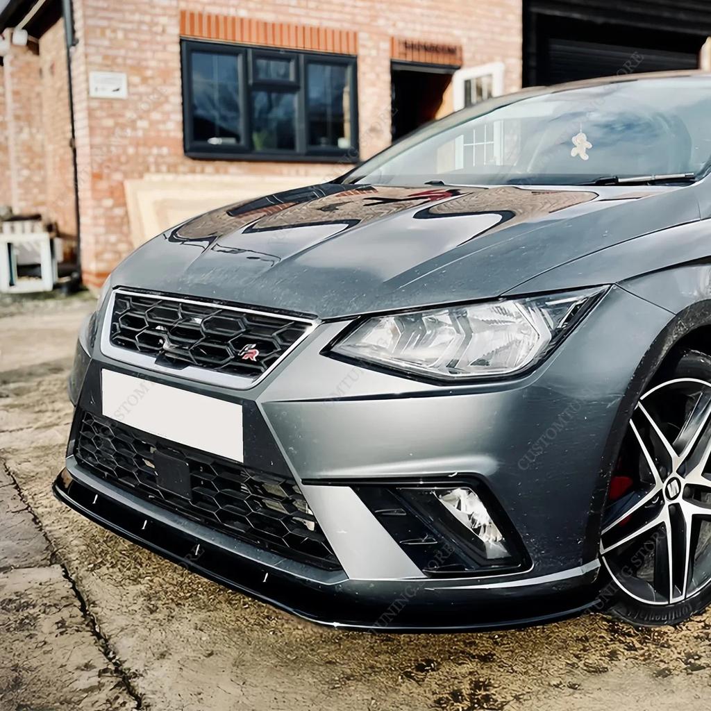 For Seat Ibiza MK5 6F FR TSI TDI 2017-2024 Hatchback Front Bumper Lip Spoiler Splitter Diffuser Retrofit Bodykits Tuning