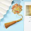 4pcs/set with Tassel Book Page Marker Hollow Brass Reading Marker Chinese Style Bookmarks  Literary